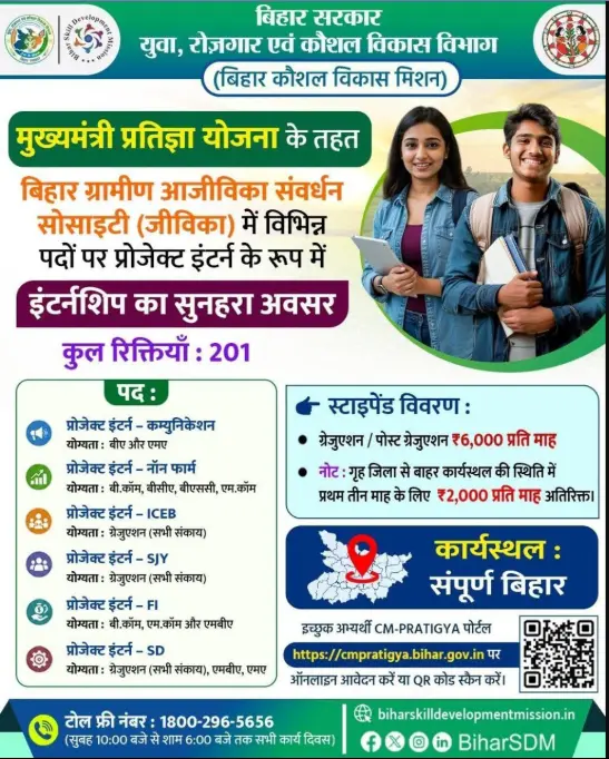 Bihar Jeevika Internship 2026 Notification PDF Download